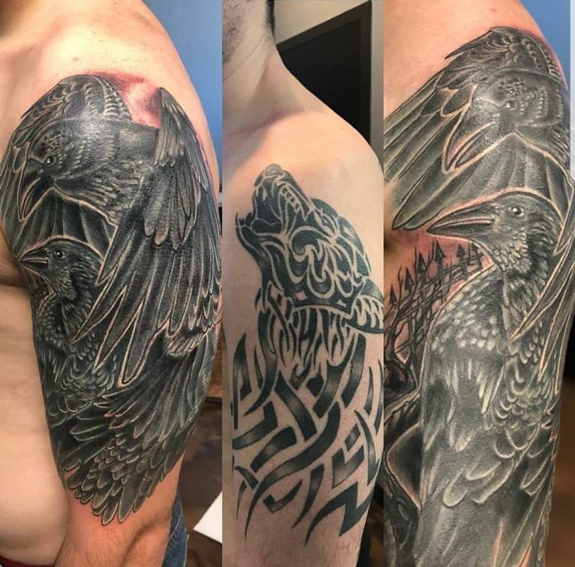 Murder of Crows//Cover Up by Todd Lambright Tattoos